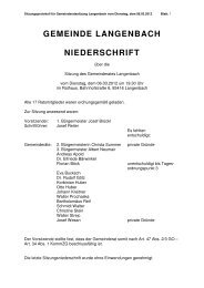 Gemeinderatssitzung vom 06.03.2012 - Langenbach