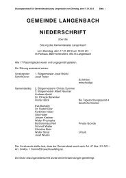 Gemeinderatssitzung vom 17.01.2012 - Langenbach