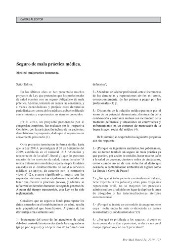 v21n3ced1 Carta al Editor El seguro veliz.pmd - SciELO