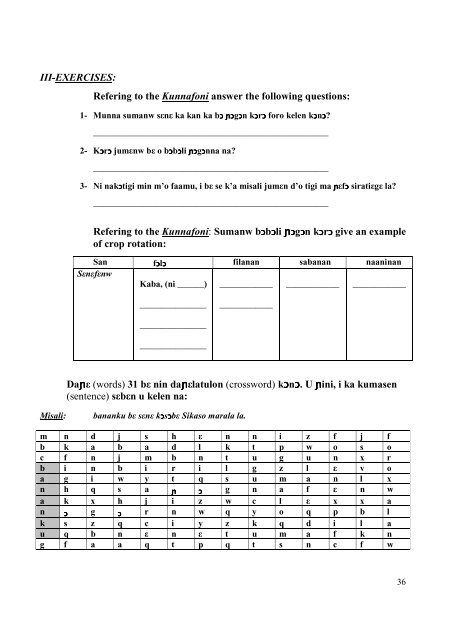 Environment Lang Tech Manual Bambara - Mali