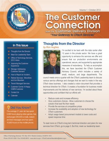 The Customer Connection - California Department of Technology ...