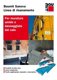 Per murature umide e danneggiate dal sale Baumit Sanova Linea di ...