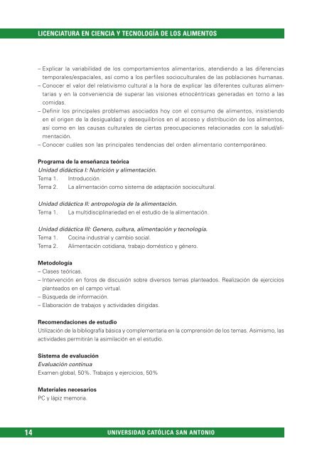 Guía Docente - Universidad Católica San Antonio de Murcia