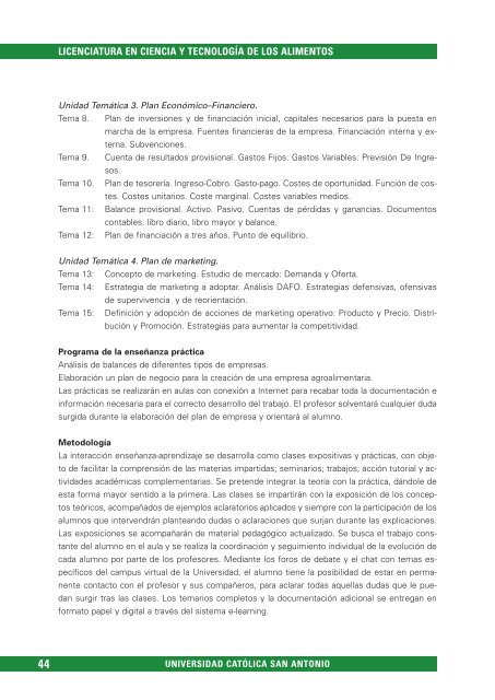 Guía Docente - Universidad Católica San Antonio de Murcia