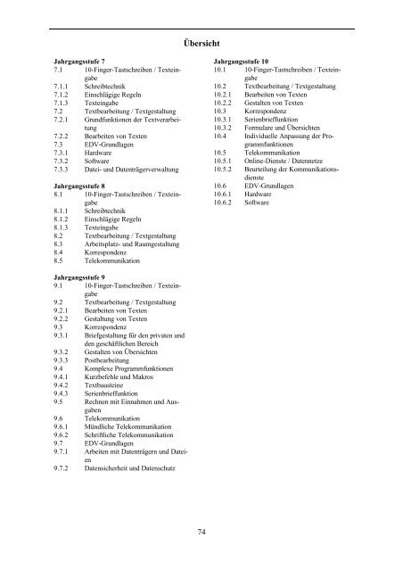 Lehrplan für die bayerische Hauptschule - Didaktik der Informatik