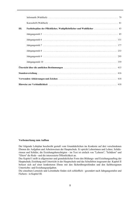 Lehrplan für die bayerische Hauptschule - Didaktik der Informatik