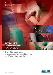 KATALOG SCHUTZ LÖSUNGEN - Ansell Healthcare Europe