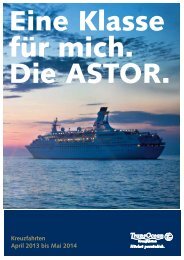Klicken Sie für Ihre Traumkreuzfahrt mit der ASTOR - TransOcean