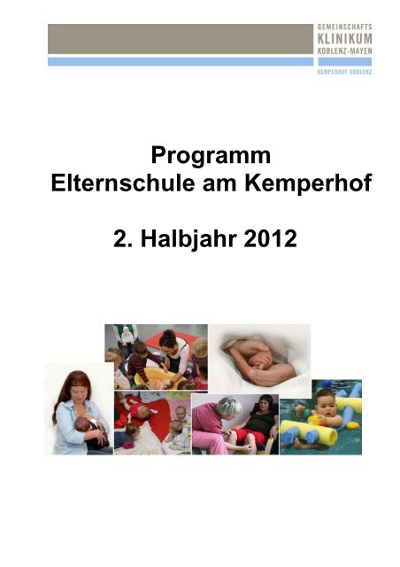 Programm Elternschule am Kemperhof 2. Halbjahr 2012