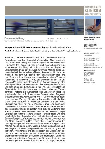 16.04.2012: Kemperhof und AdP informieren am Tag