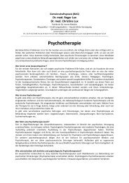 Psychotherapie - Gemeinschaftspraxis Dr. med. Roger Lux, Dr. med ...