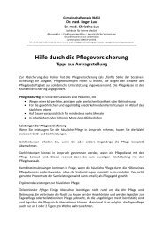 Hilfe durch die Pflegeversicherung - Gemeinschaftspraxis Dr. med ...