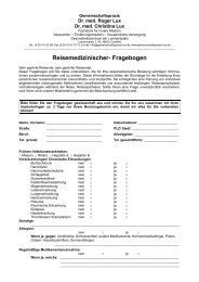 Reisemedizinischer- Fragebogen - Gemeinschaftspraxis Dr. med ...