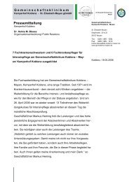 Pressemitteilung - Gemeinschaftsklinikum Koblenz-Mayen