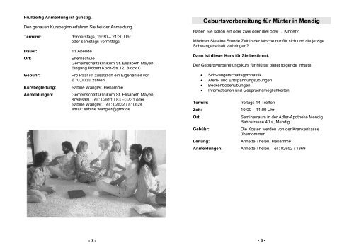 Elternschule - Gemeinschaftsklinikum Koblenz-Mayen