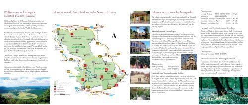 Naturpark Flyer-Gut informiert - Naturpark Eichsfeld-Hainich-Werratal