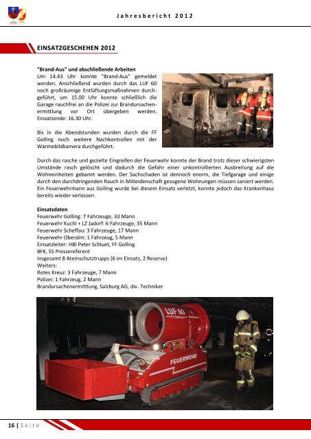 Download Jahresbericht 2012 - Freiwillige Feuerwehr Golling