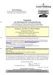 Einladung zur Schulung EDV-Inventarisierung - Salzburger Museen