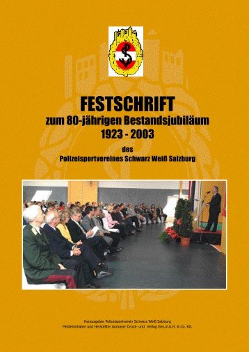 Festschrift 2003 - Polizeisportverein Salzburg