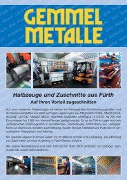 Halbzeuge und Zuschnitte aus Fürth Auf Ihren ... - Gemmel Metalle