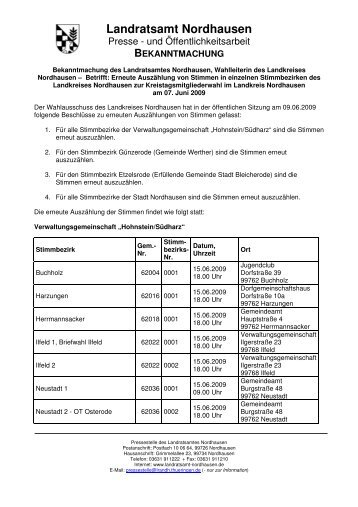 Bekanntmachung_erneu.. - Landratsamt Nordhausen