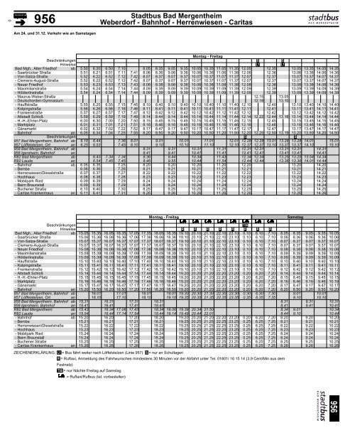 Download: Fahrplan Linie 956