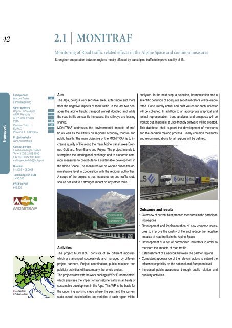 1.2 - INTERREG IIIB Alpine Space Programme