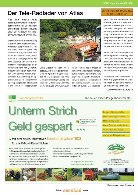 Beschaffungsdienst GaLaBau - Ausgabe September 2010