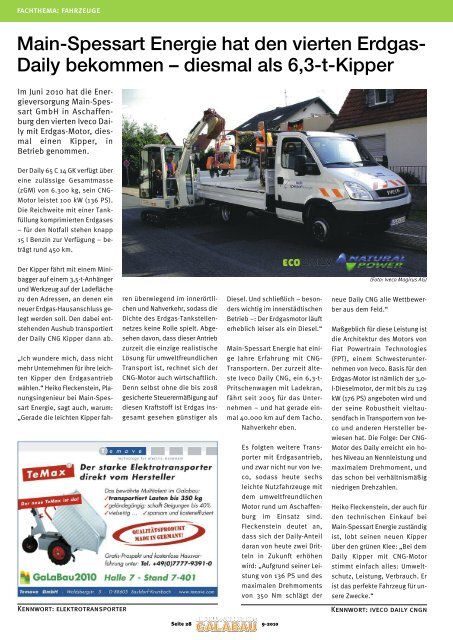 Beschaffungsdienst GaLaBau - Ausgabe September 2010