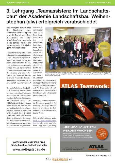 Beschaffungsdienst GaLaBau - Ausgabe September 2010