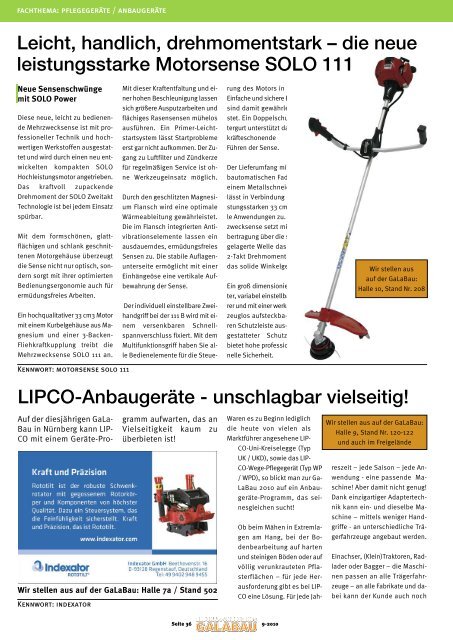 Beschaffungsdienst GaLaBau - Ausgabe September 2010