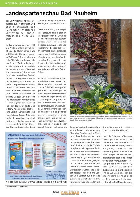 Beschaffungsdienst GaLaBau - Ausgabe September 2010