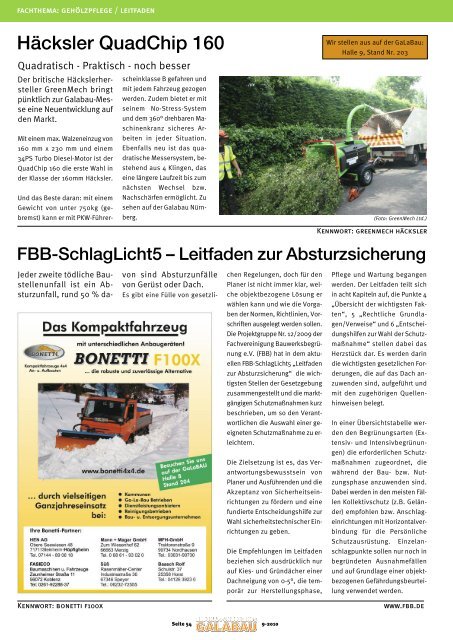 Beschaffungsdienst GaLaBau - Ausgabe September 2010