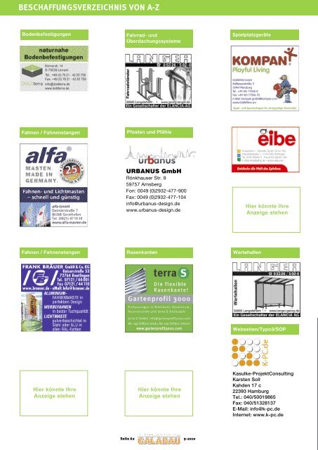 Beschaffungsdienst GaLaBau - Ausgabe September 2010