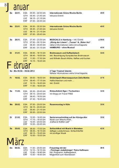 ...und mehr 2012 - Salza Tours