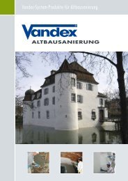 Vandex-System-Produkte für Altbausanierung