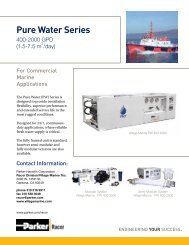 Pure Water Series Specifications (PDF file) - Village Marine Tec.