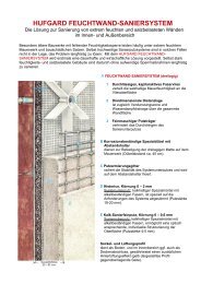 HUFGARD FEUCHTWAND-SANIERSYSTEM - Kalkwerk Hufgard