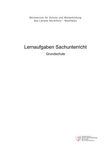 Lernaufgaben Sachunterricht - Standardsicherung NRW