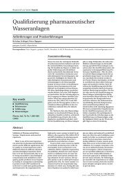 Qualifizierung pharmazeutischer Wasseranlagen - gempex GmbH