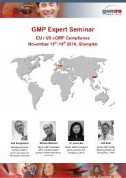 GMP Expert Seminar - gempex GmbH