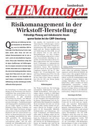 Risikomanagement in der Wirkstoff-Herstellung - gempex GmbH