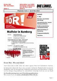 Wir sind dabei! - DIE LINKE. Kreisverband Bamberg/Forchheim