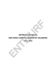 entwicklungsplan der paris lodron universität ... - ÖH Salzburg