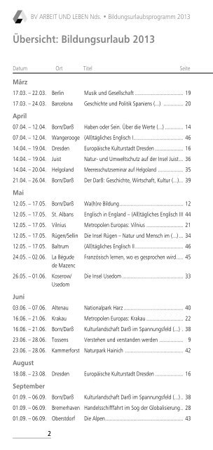 BILDUNGSURL AUB - Arbeit und Leben