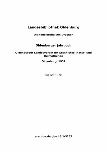 Oldenburger Jahrbuch - der Landesbibliothek Oldenburg