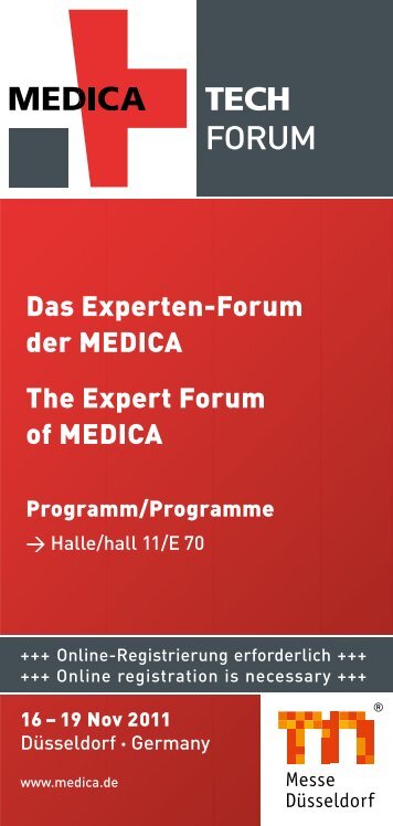 Programm des MEDICA TECH Forum - User Interface Design GmbH