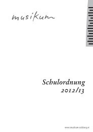 Musikum Salzburg · Schulordnung 2012/13