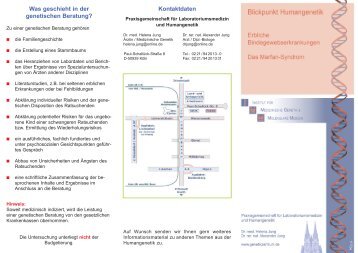 Marfan-Syndrom - Genetikzentrum