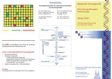 Chromosomenuntersuchung mit modernster Technik - Genetikzentrum